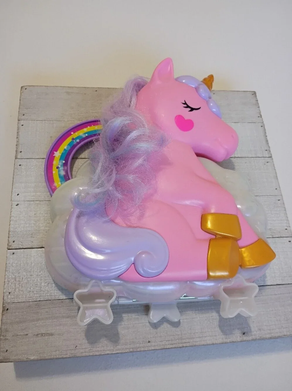 2022 Mattel Polly Pocket Rainbow Unicorn Salon Compact Case ONLY - No Figures